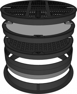 Macrete Circular Ductile Iron Cover Options - Grated, Concrete Infill, Solid Top Macrete Circular Ductile Iron Cover Options - Grated, Concrete Infill, Solid Top
