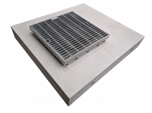Macrete Precast Concrete Encasement complete with raised Galvanised Steel Grate, Offset