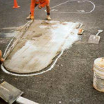 Laying the base for a Pedestrian Refuge Laying the base for a Pedestrian Refuge