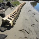 Close up of a WaveRack Installation at low tide Close up of a WaveRack Installation at low tide