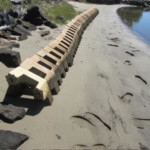 Close up of a WaveRack Installation at low tide Close up of a WaveRack Installation at low tide